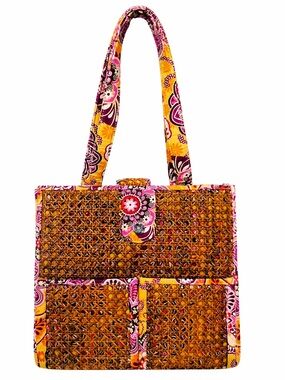 Vera Bradley Tikki Tote -Retired Bali Gold
